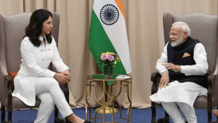प्रधानमंत्री मोदी और तुलसी गबार्ड की मुलाकात